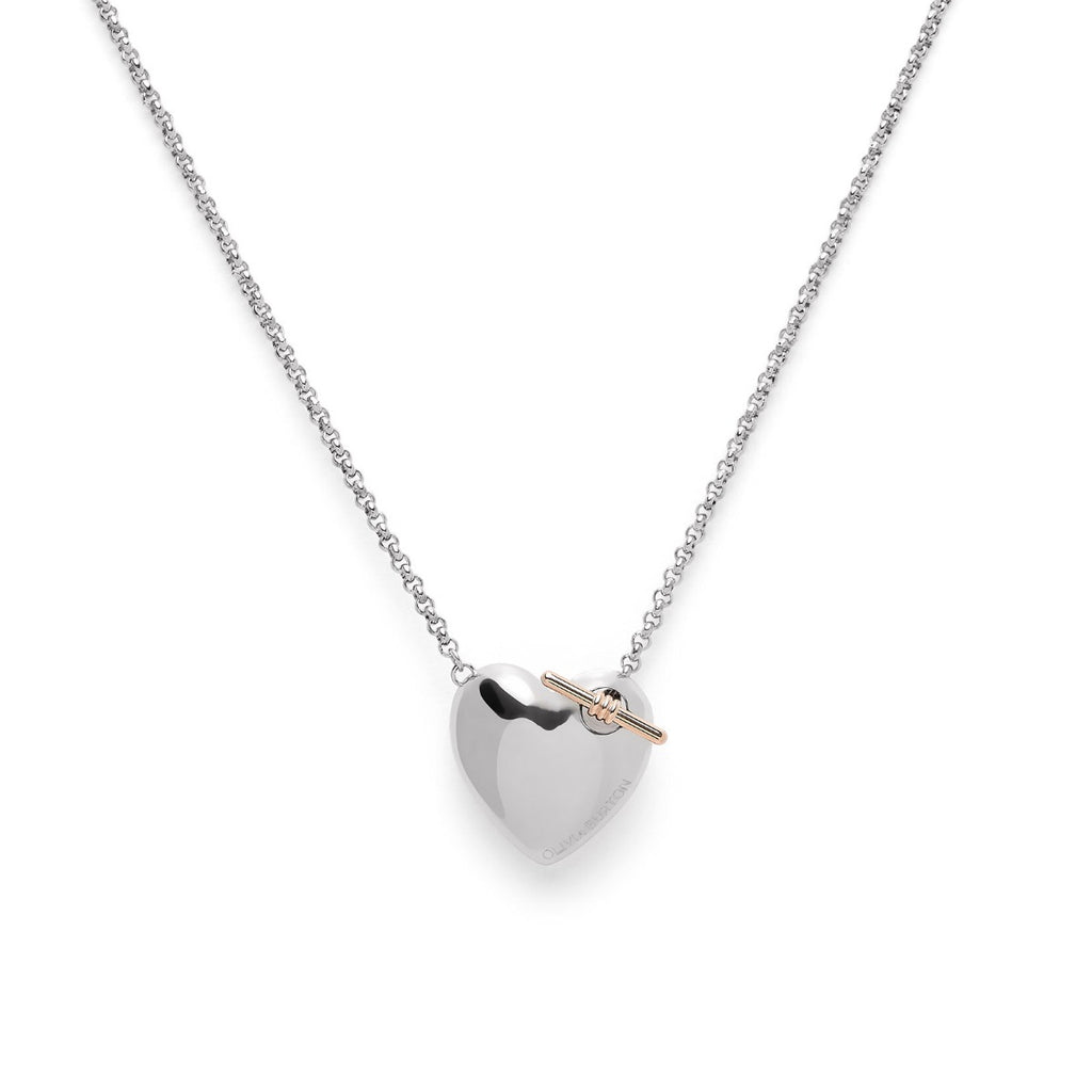 Olivia Burton Knot Heart Silver Tone Necklace 24100031