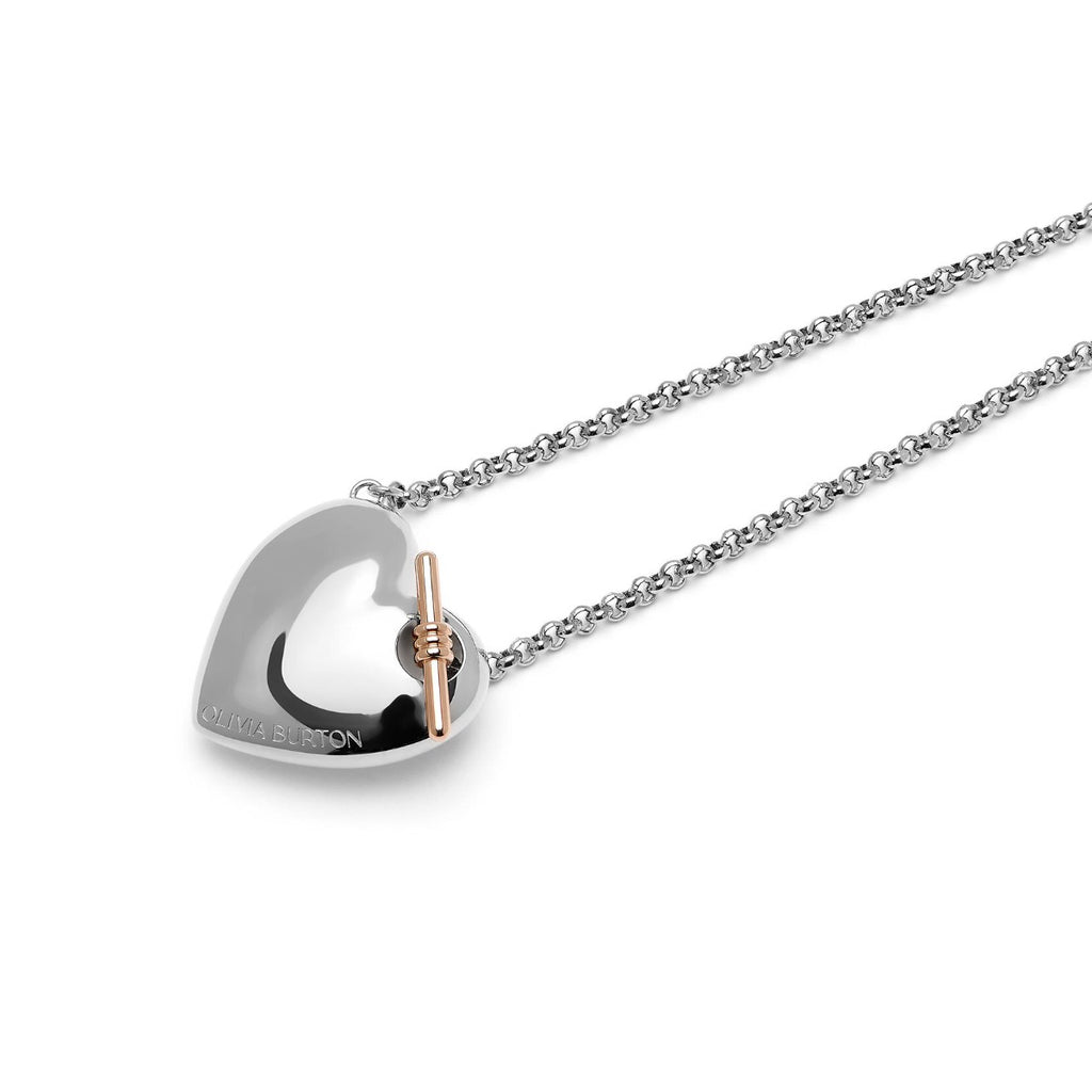 Olivia Burton Knot Heart Silver Tone Necklace 24100031
