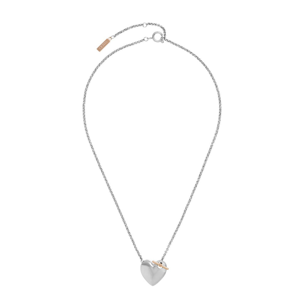 Olivia Burton Knot Heart Silver Tone Necklace 24100031