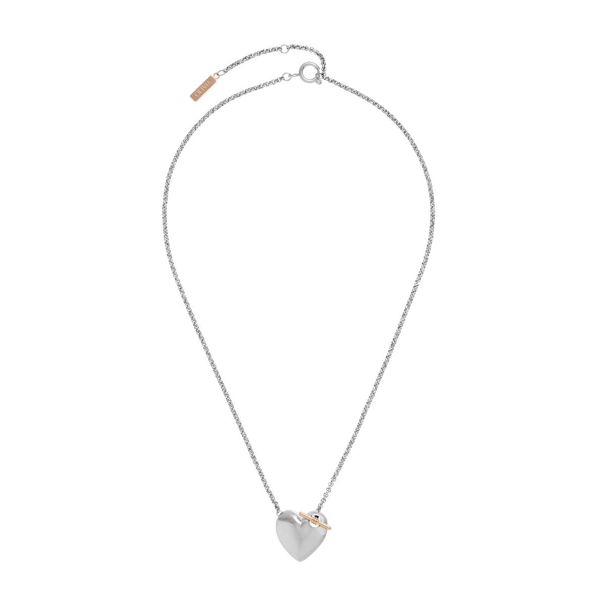 Olivia Burton Knot Heart Silver Tone Necklace 24100031