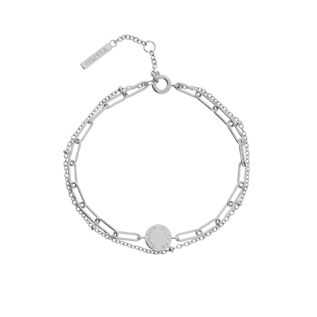 Olivia Burton Illusion Silver Tone Stacking Bracelet 24100067