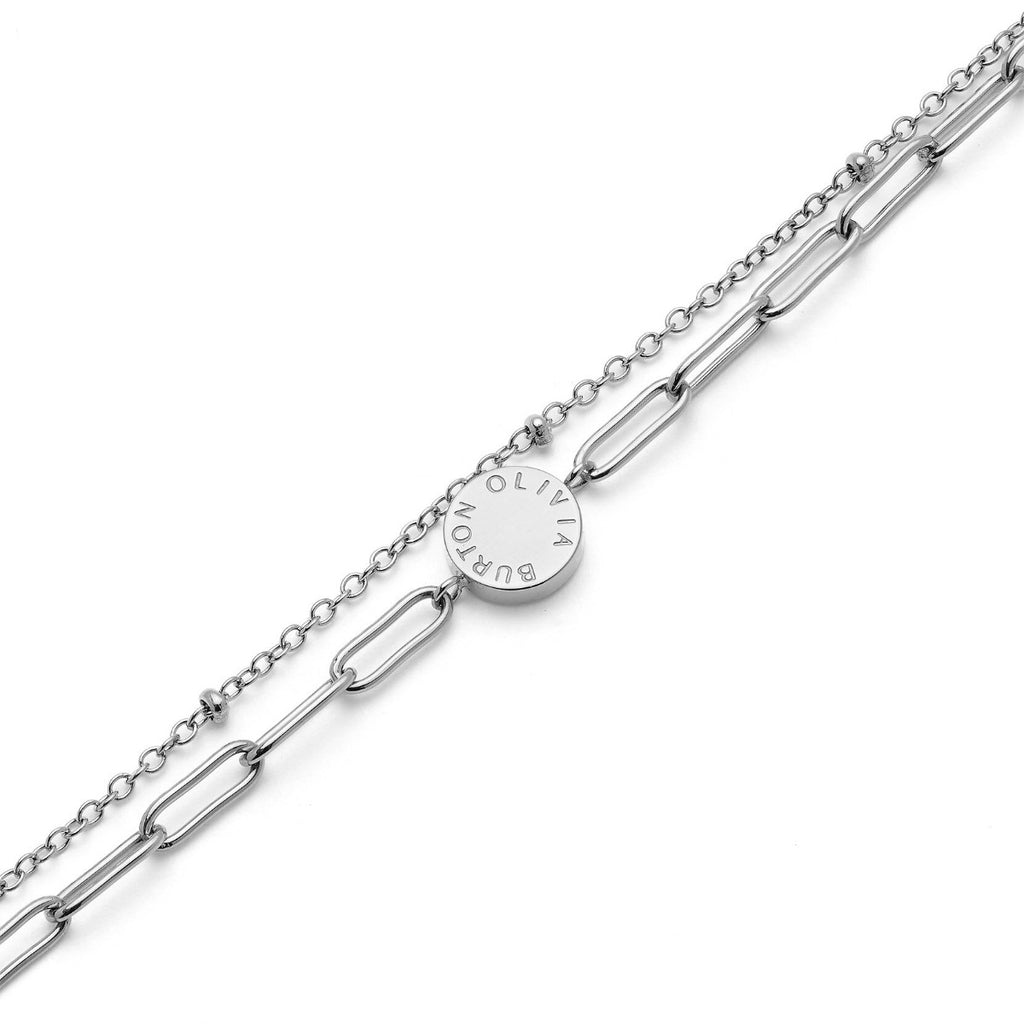 Olivia Burton Illusion Silver Tone Stacking Bracelet 24100067