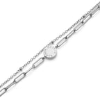 Olivia Burton Illusion Silver Tone Stacking Bracelet 24100067