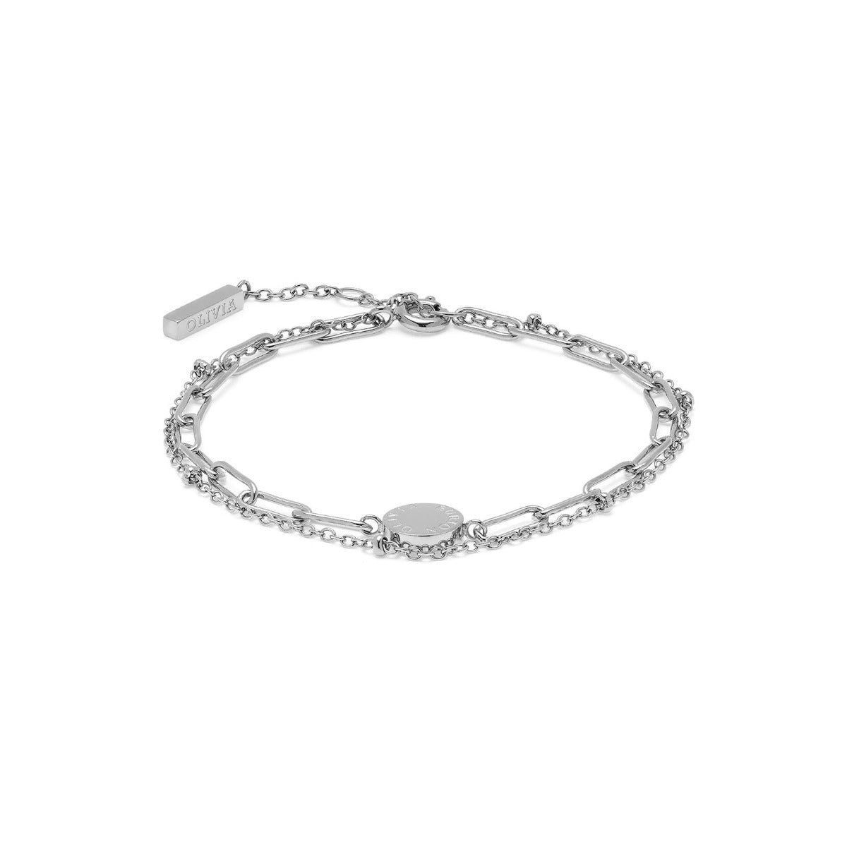 Olivia Burton Illusion Silver Tone Stacking Bracelet 24100067