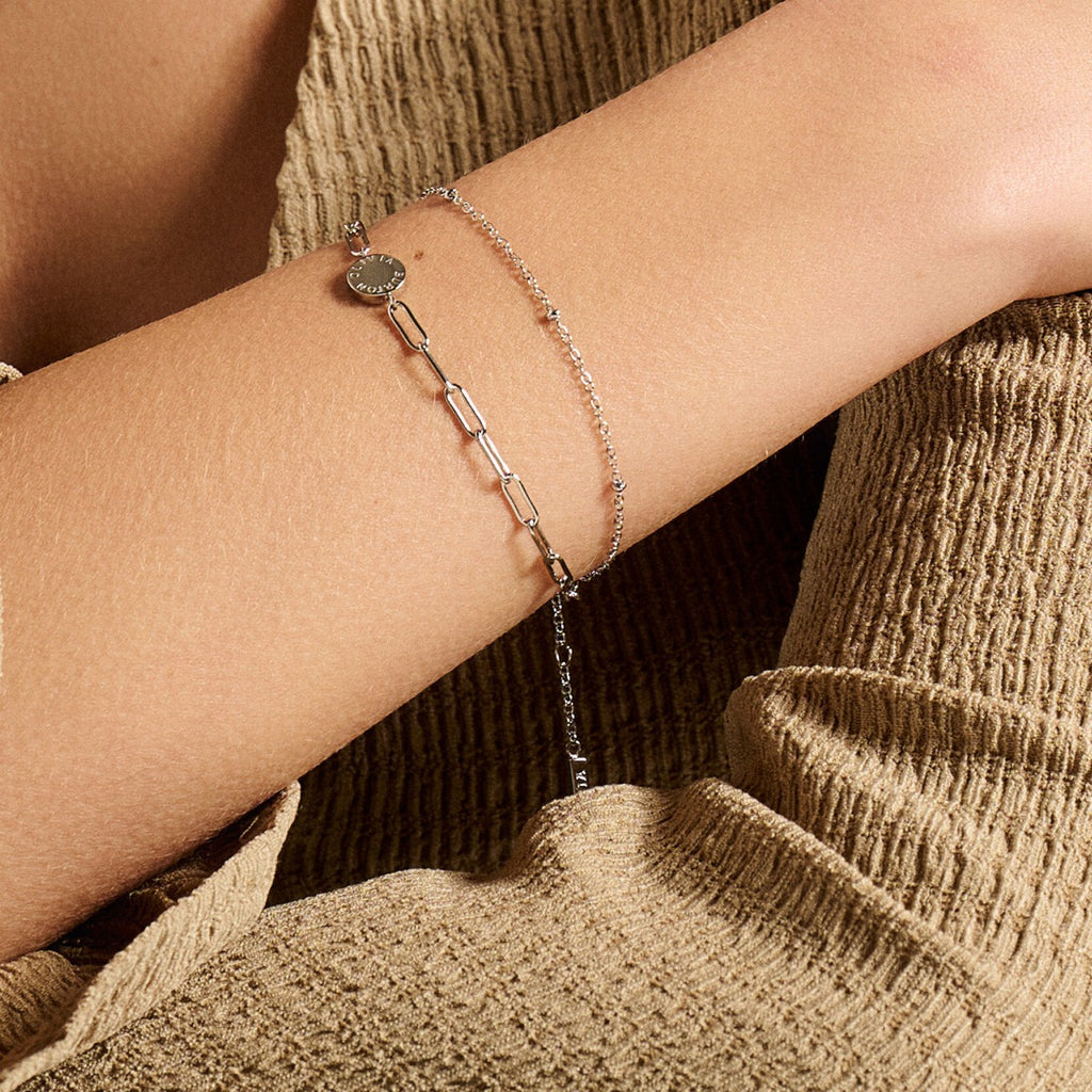 Olivia Burton Illusion Silver Tone Stacking Bracelet 24100067