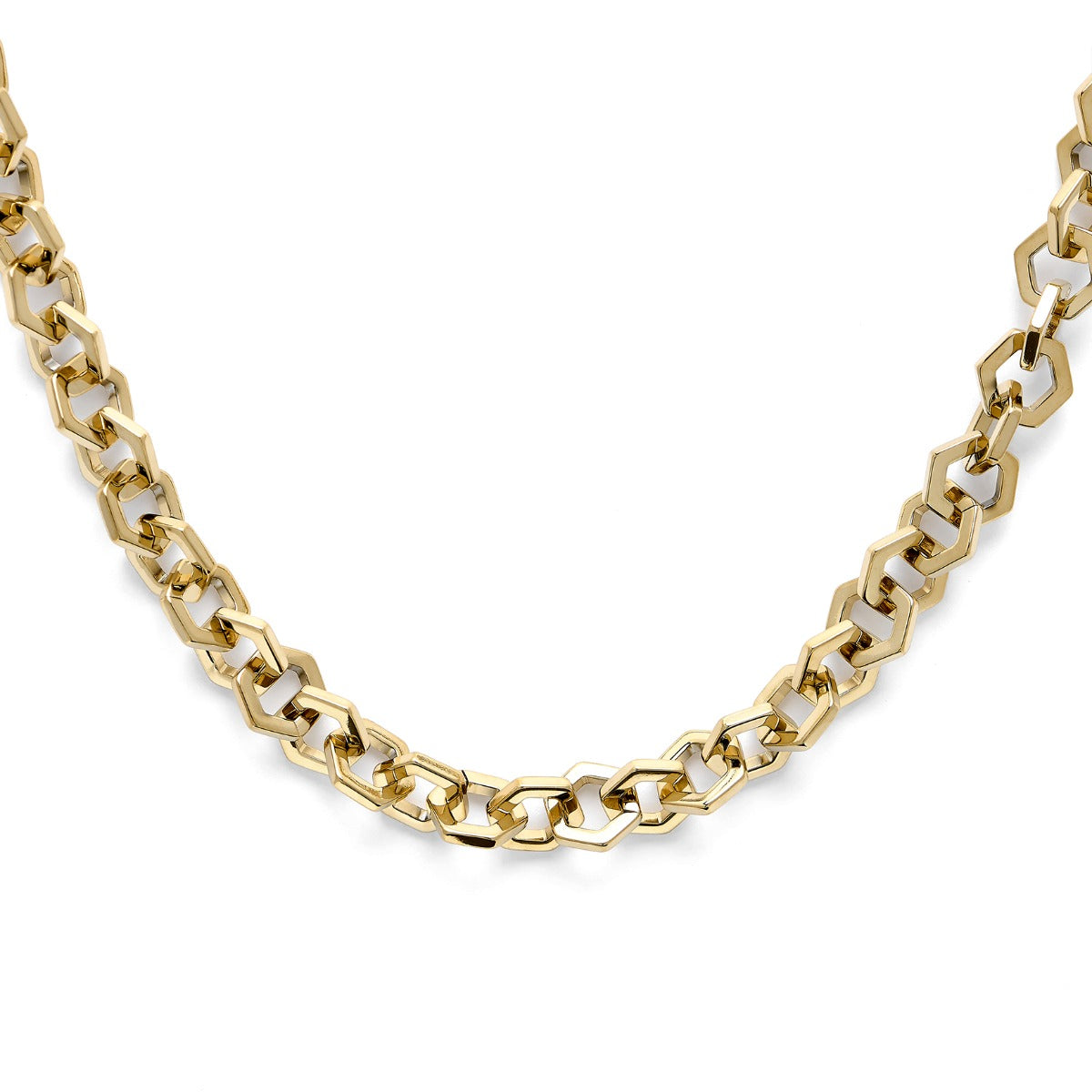Olivia Burton Ladies Honeycomb Link Gold Tone Necklace 24100087