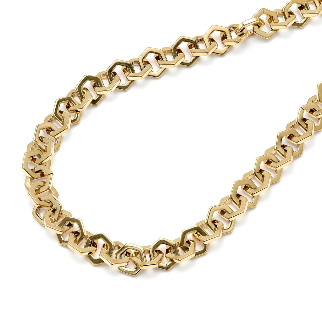 Olivia Burton Ladies Honeycomb Link Gold Tone Necklace 24100087