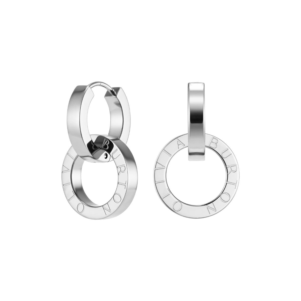 Clustdlysau Hoop Tôn Arian Trosolyg Mêl Olivia Burton 24100274