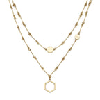 Olivia Burton Ladies Honeycomb Classic Gold Tone Necklace 24100306