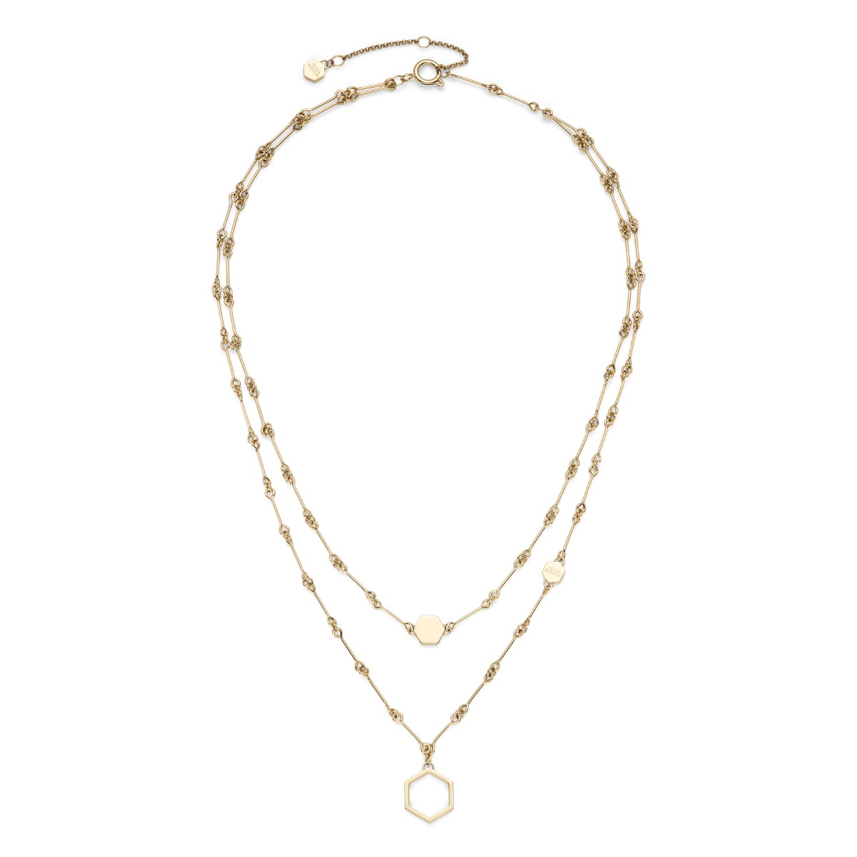 Olivia Burton Ladies Honeycomb Classic Gold Tone Necklace 24100306