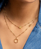 Olivia Burton Ladies Honeycomb Classic Gold Tone Necklace 24100306