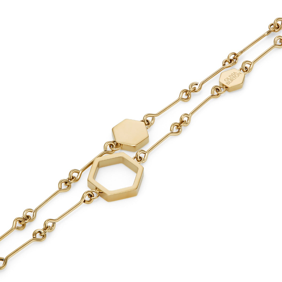 Olivia Burton Ladies Honeycomb Classic Gold Tone Bracelet 24100308