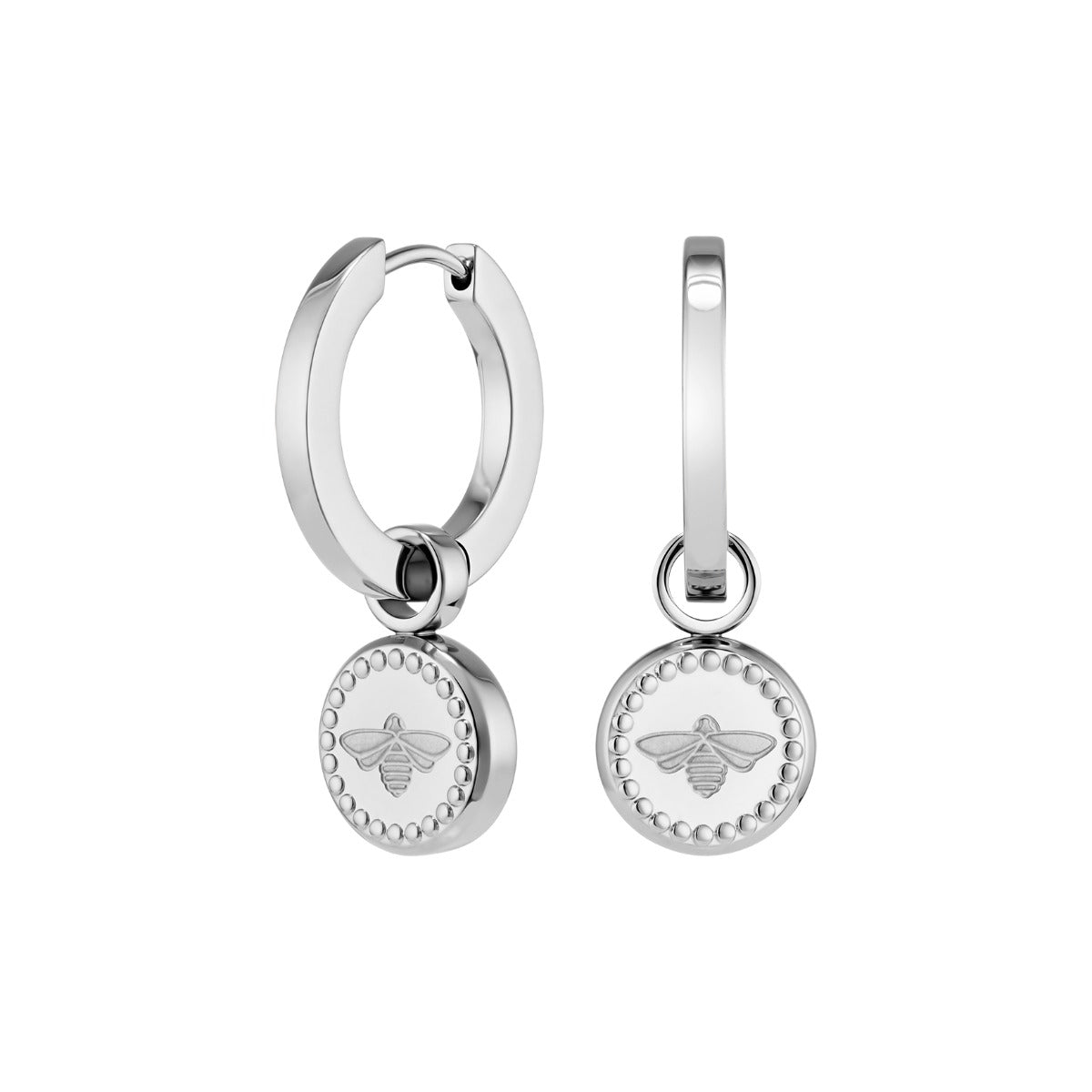 Olivia Burton Charms Silver Tone Hoop Earrings 24100336