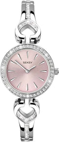 Sekonda Seksy Ladies Watch with Pink Dial And Stone Set Bracelet 2416