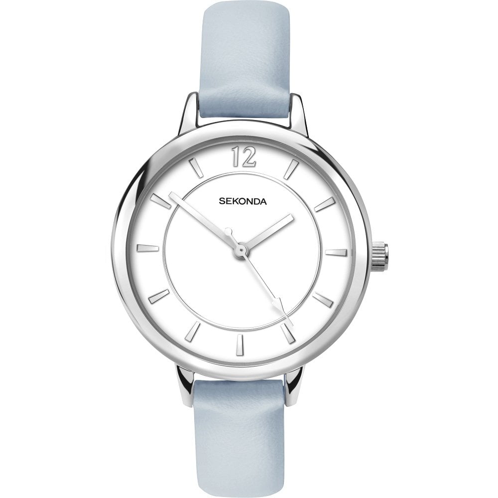 Sekonda Editions Ladies Watch with White Dial and Blue Strap 2505