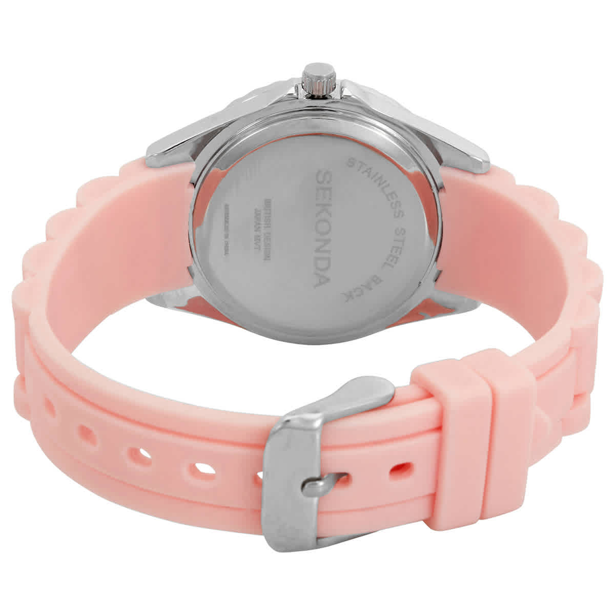 Sekonda Partytime Ladies Watch with White Dial and Pink Silicone Strap 2509