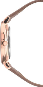 Sekonda Ladies Watch with Mother of Pearl Dial and Brown PU Strap 2558