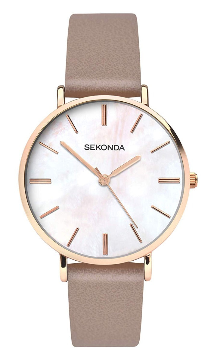 Sekonda Ladies Watch with Mink Strap and Mother of Pearl Dial 2634