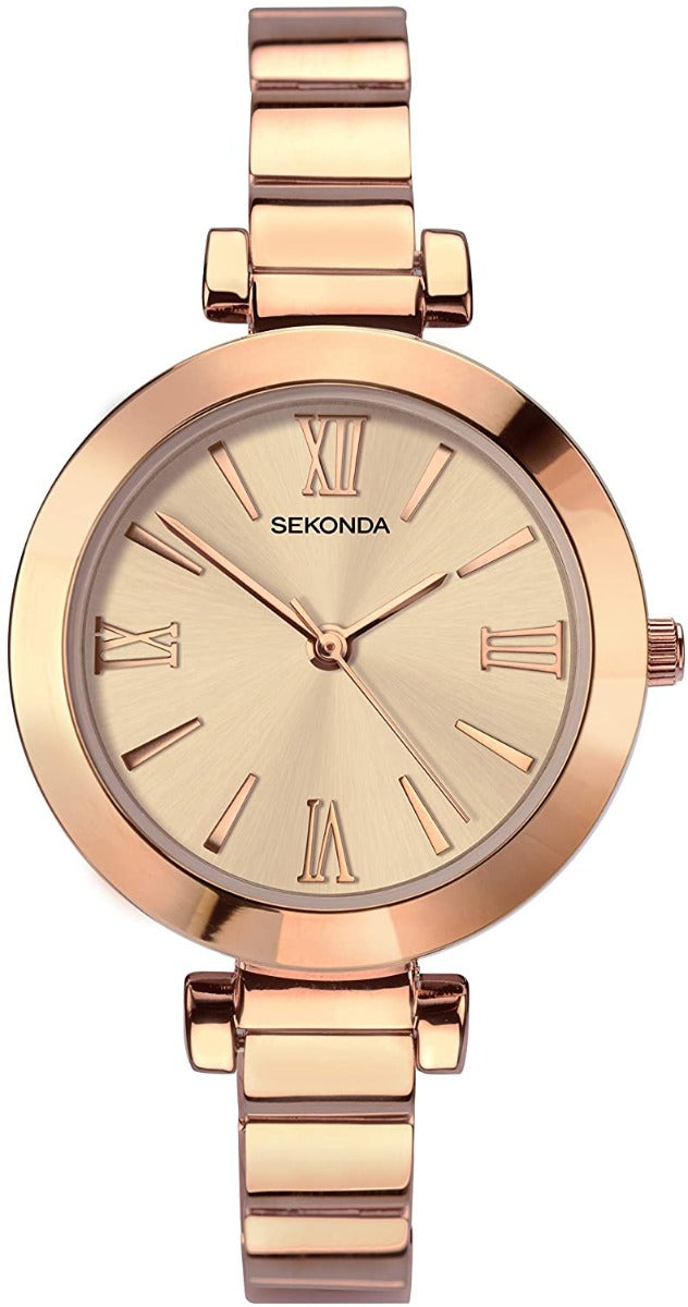 Sekonda Ladies Watch with Rose Gold Dial and Rose Gold Strap Strap 2641