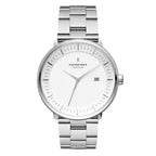 Nordgreen Philosopher Scandinavian Silver Men's Watch with 3-Link Bracelet
