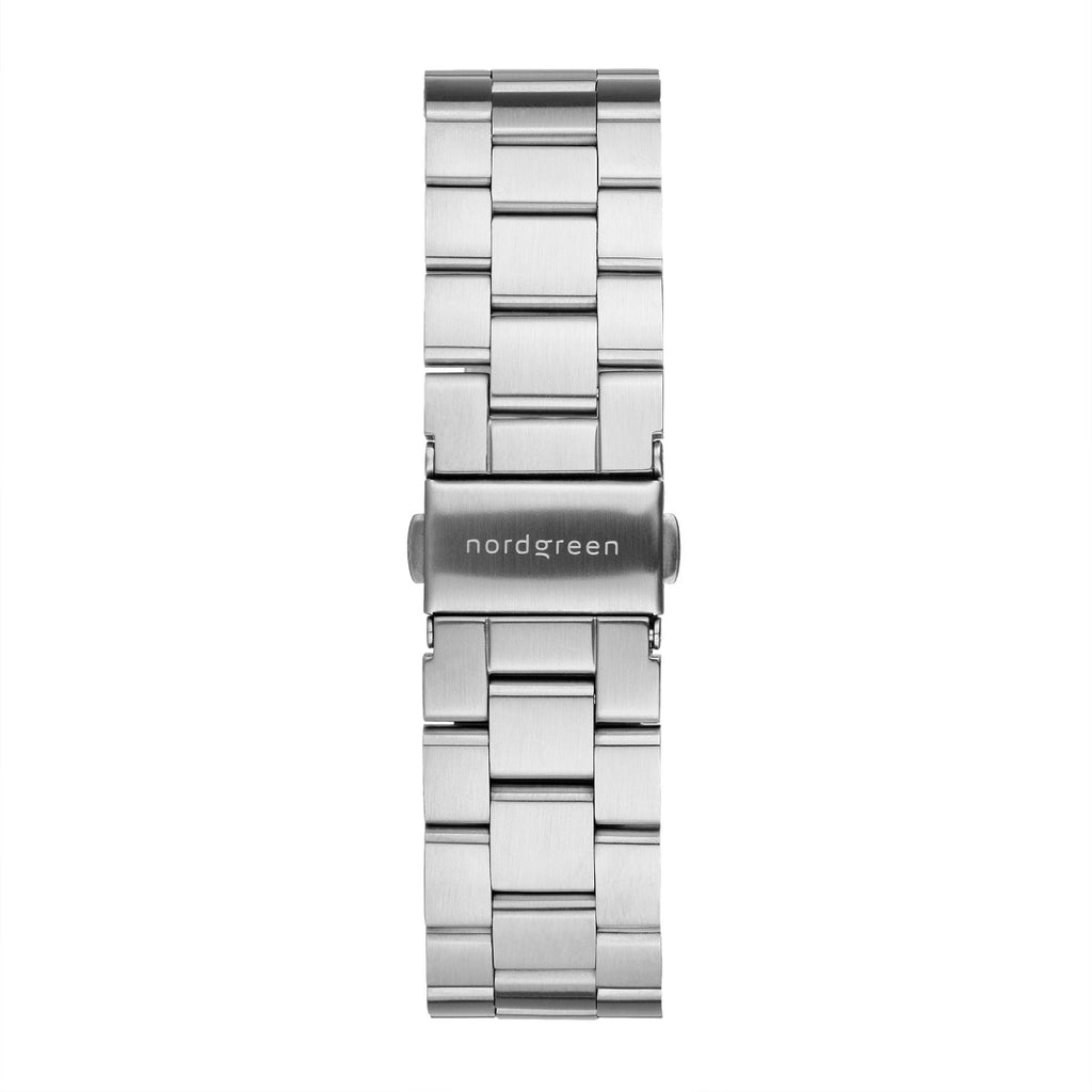 Nordgreen Philosopher Scandinavian Silver Men's Watch with 3-Link Bracelet