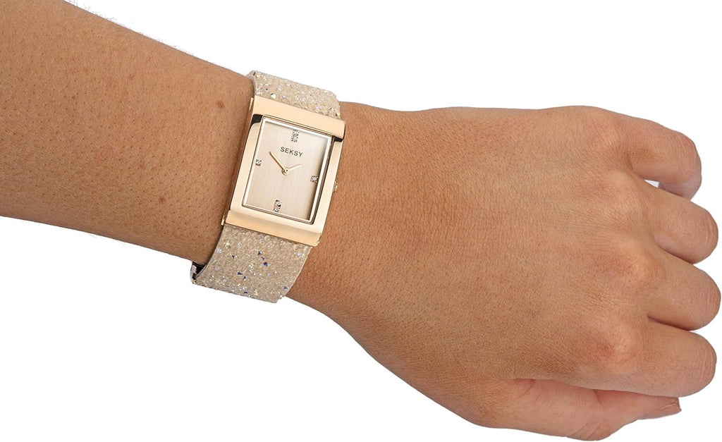Sekonda Rocks Ladies Rose Gold & Nude Bracelet Watch 2722