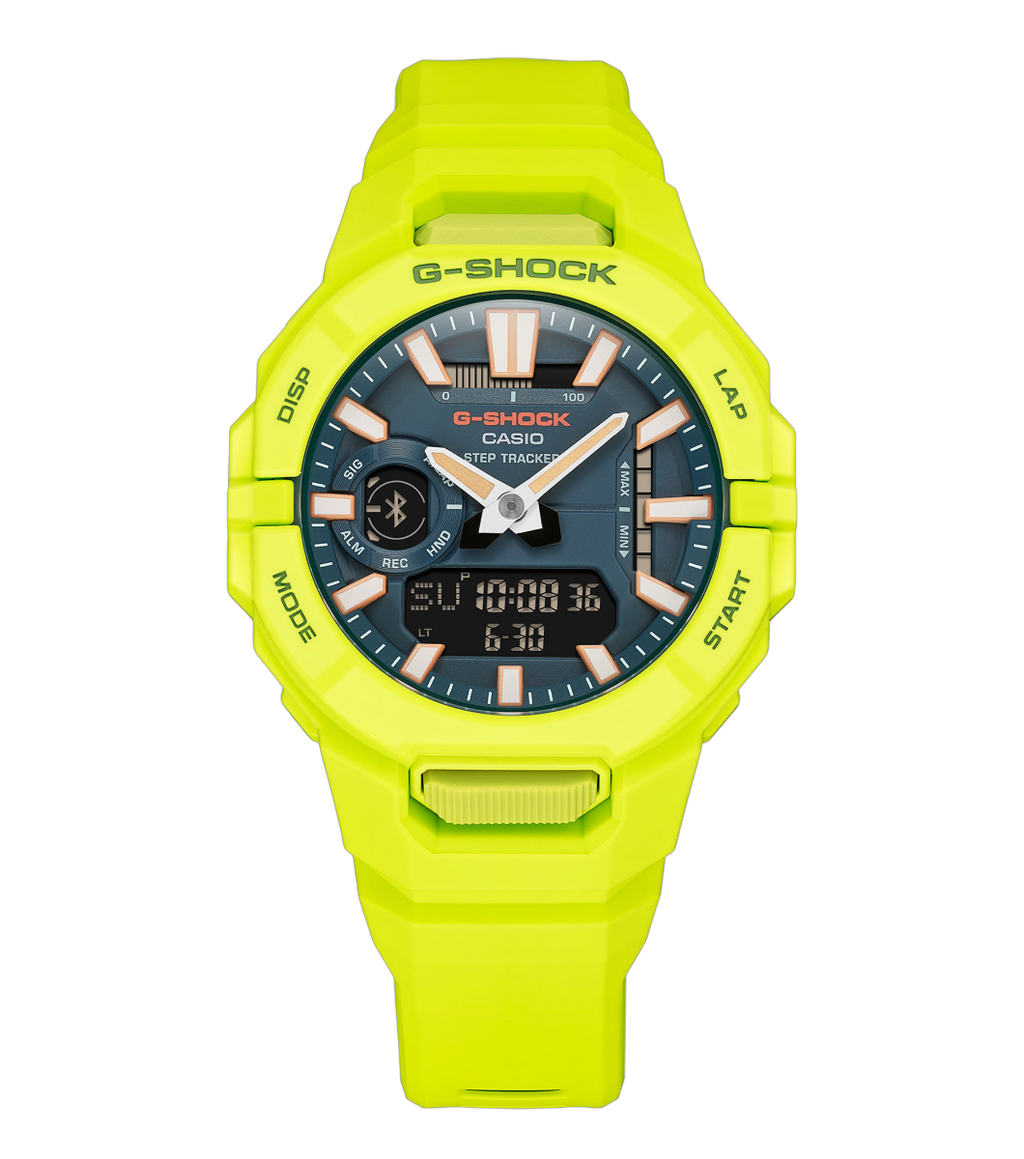 Casio G-Shock Mens Analogue Digital Watch with Black Dial and Yellow Strap GBA-950-9A3ER