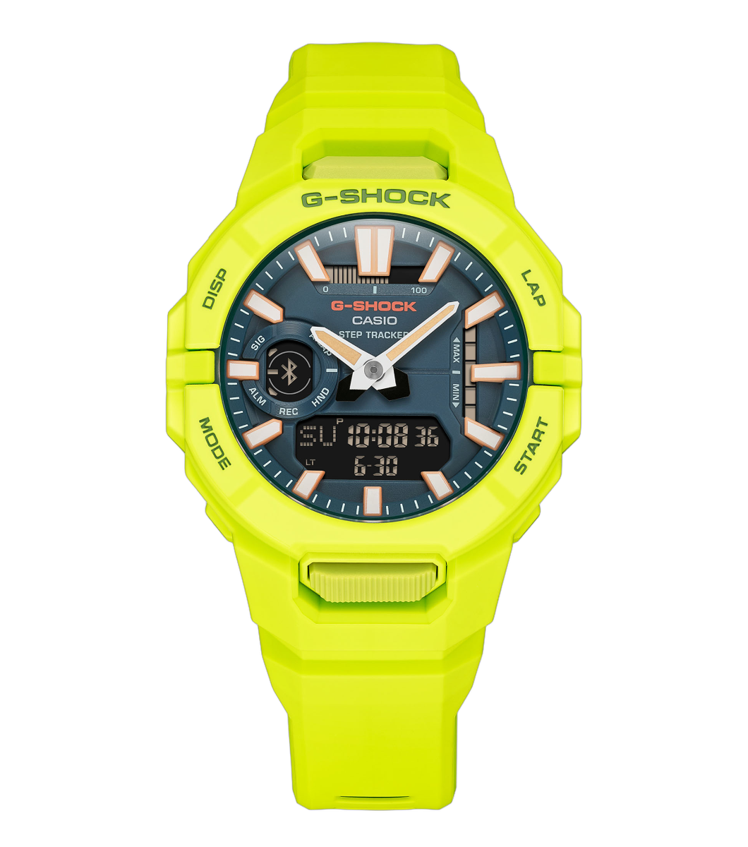 Casio G-Shock Mens Analogue Digital Watch with Black Dial and Yellow Strap GBA-950-9A3ER