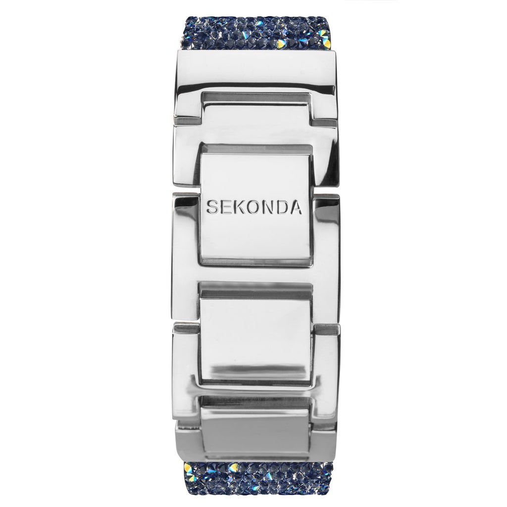 Sekonda Rocks Ladies Watch with Blue Stone Set Leather Strap 2758