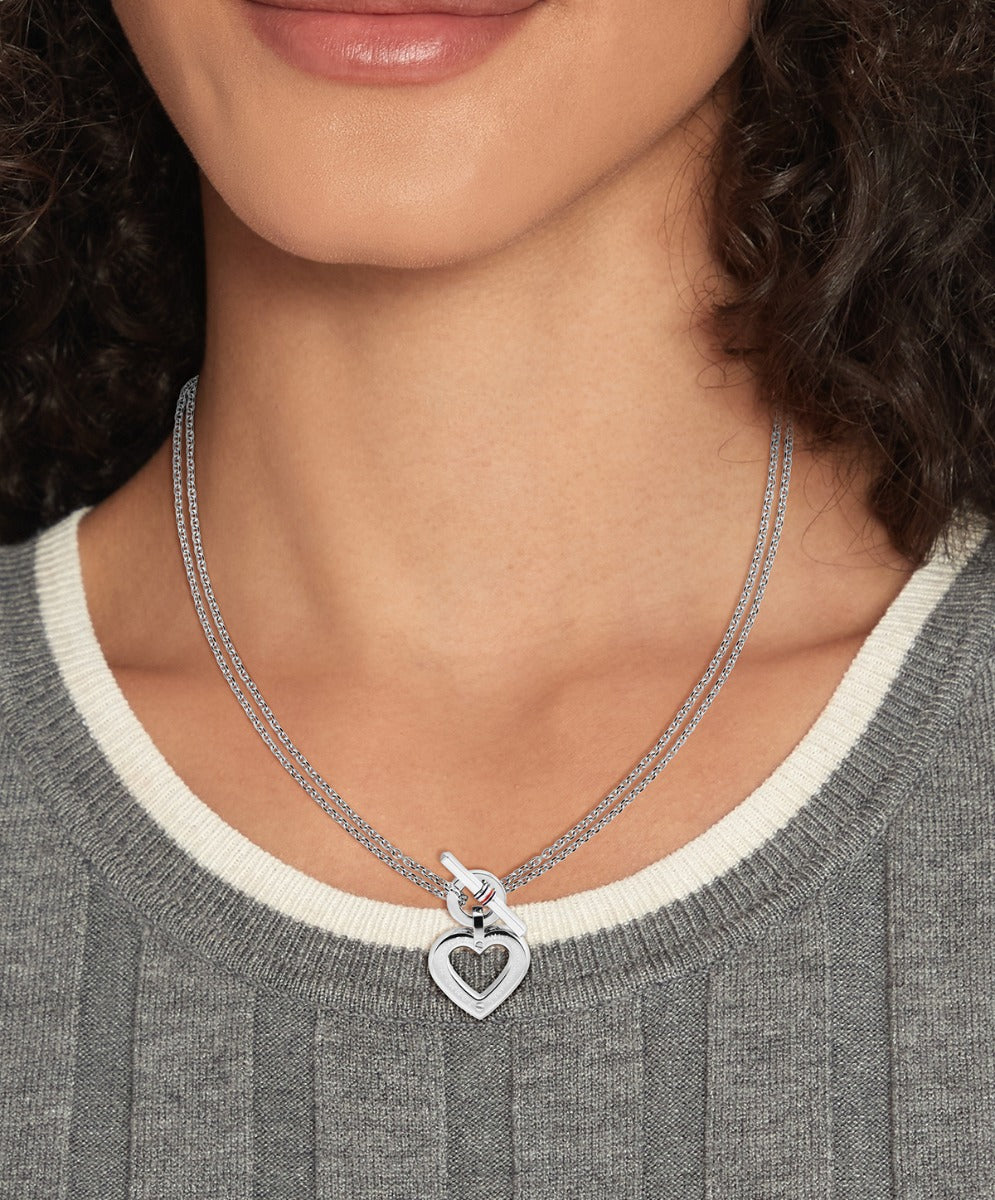Tommy Hilfiger Ladies Toggle Heart Necklace 2780967