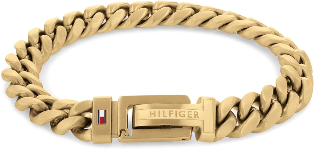 Tommy Hilfiger Men's Gold Plated Stainless Steel Curb Chain Bracelet 2790434