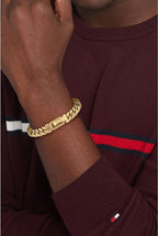 Tommy Hilfiger Men's Gold Plated Stainless Steel Curb Chain Bracelet 2790434