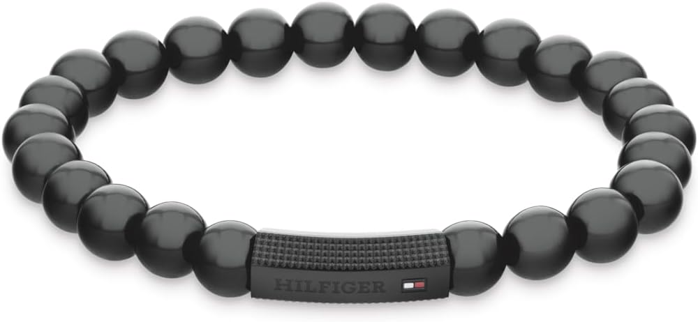 Breichled Berlau Onyx i Ddynion Tommy Hilfiger Jewellery 2790581