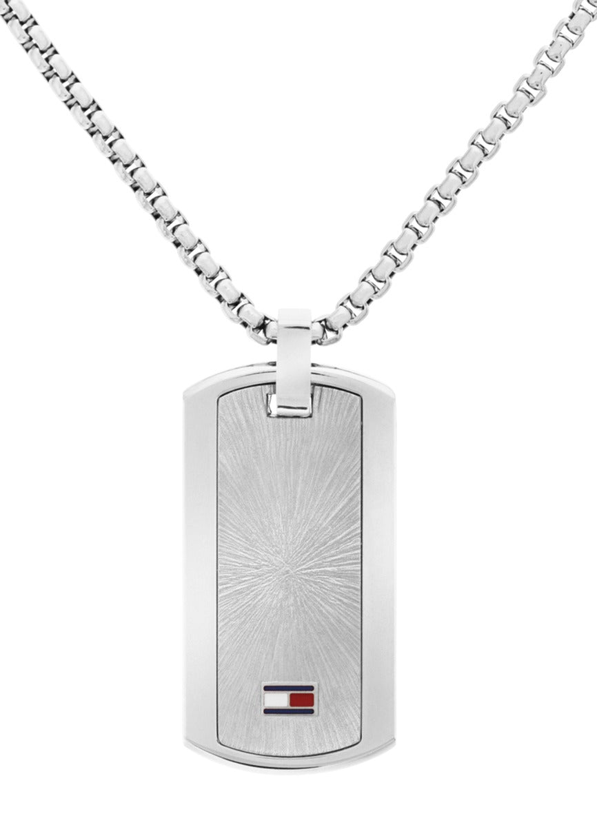 Tommy Hilfiger Jameson Mwgwd Ci Tlysau Cadwyn Gwddf Dynion 2790627