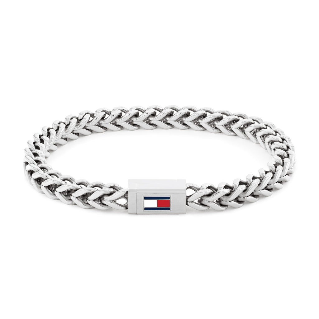 Tommy Hilfiger Stainless Steel Braided Logo Clasp Bracelet 2790647