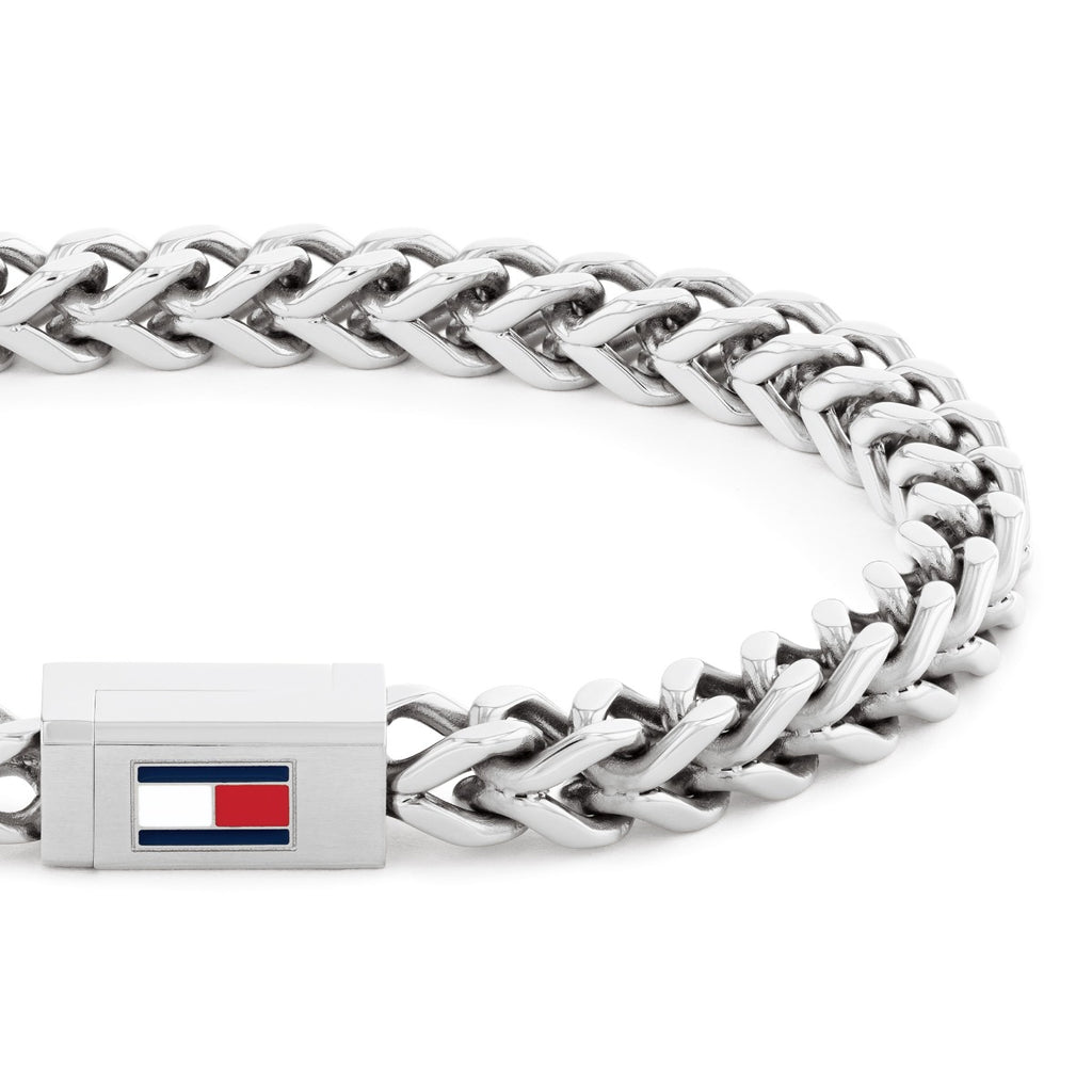 Tommy Hilfiger Stainless Steel Braided Logo Clasp Bracelet 2790647
