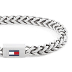 Tommy Hilfiger Stainless Steel Braided Logo Clasp Bracelet 2790647