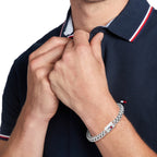 Tommy Hilfiger Stainless Steel Braided Logo Clasp Bracelet 2790647