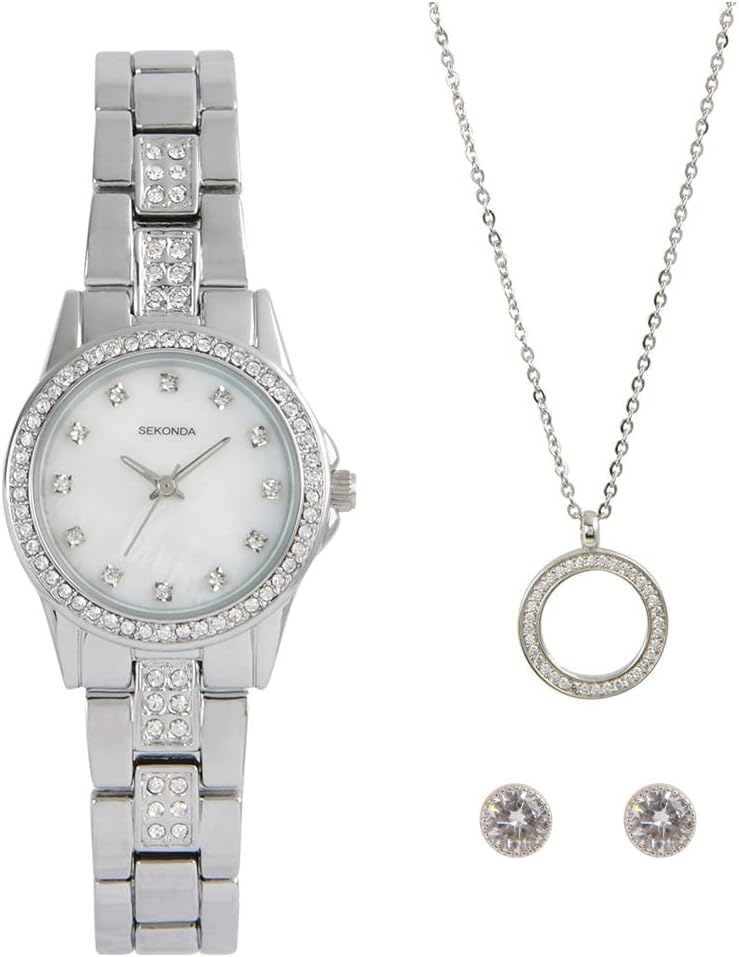 Sekonda Gift Set with Silver Watch, Pendant & Earrings 2841G