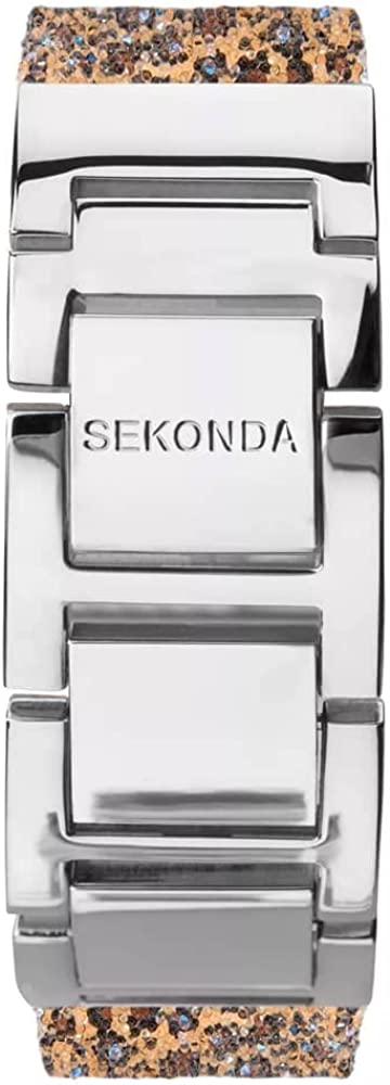 Sekonda Seksy Rocks Ladies Watch with Grey Dial and Stone Set Strap 2851