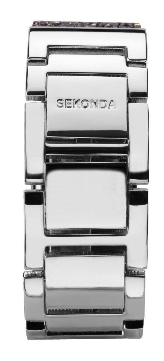 Sekonda Rocks Ladies Watch with Purple Crystal Set Leather Strap 2857