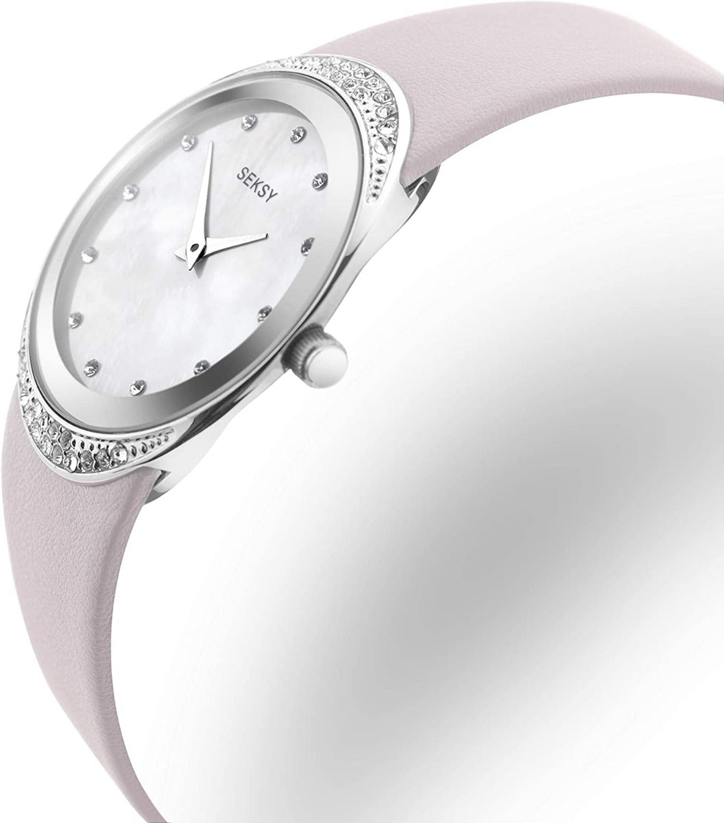 Sekonda Seksy Classic Ladies Watch with Mother of Pearl Dial and Pink Leather Strap 2915
