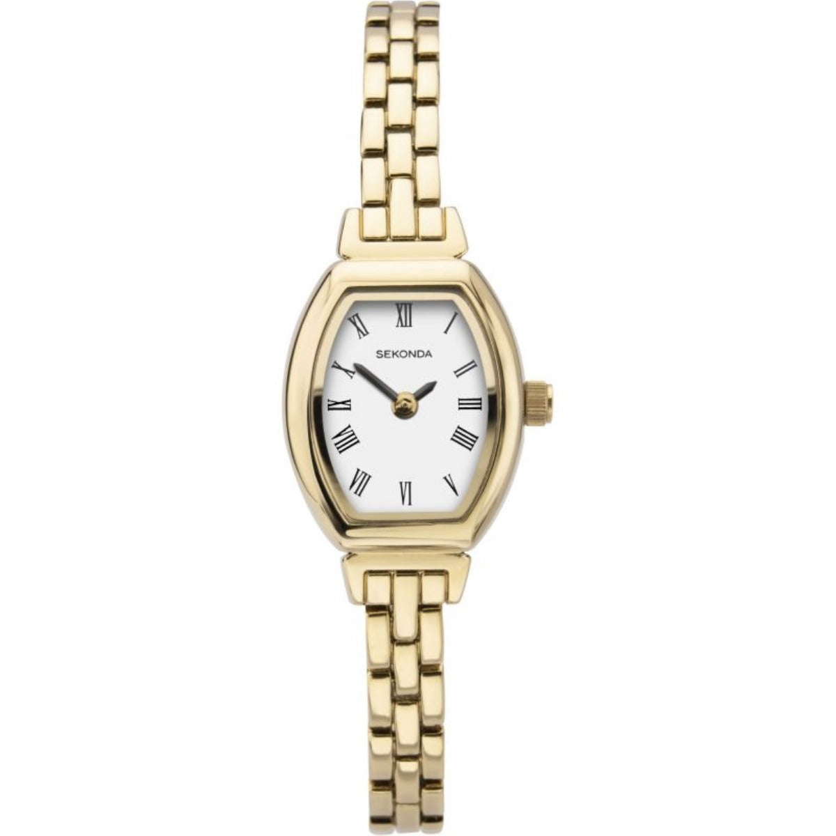 Sekonda Ladies Classic Watch with White Dial and Gold Bracelet 2967