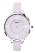 Gwylio Merched Sekonda Editions gyda Deial Leiac a Strap Ledr Leiac 2978