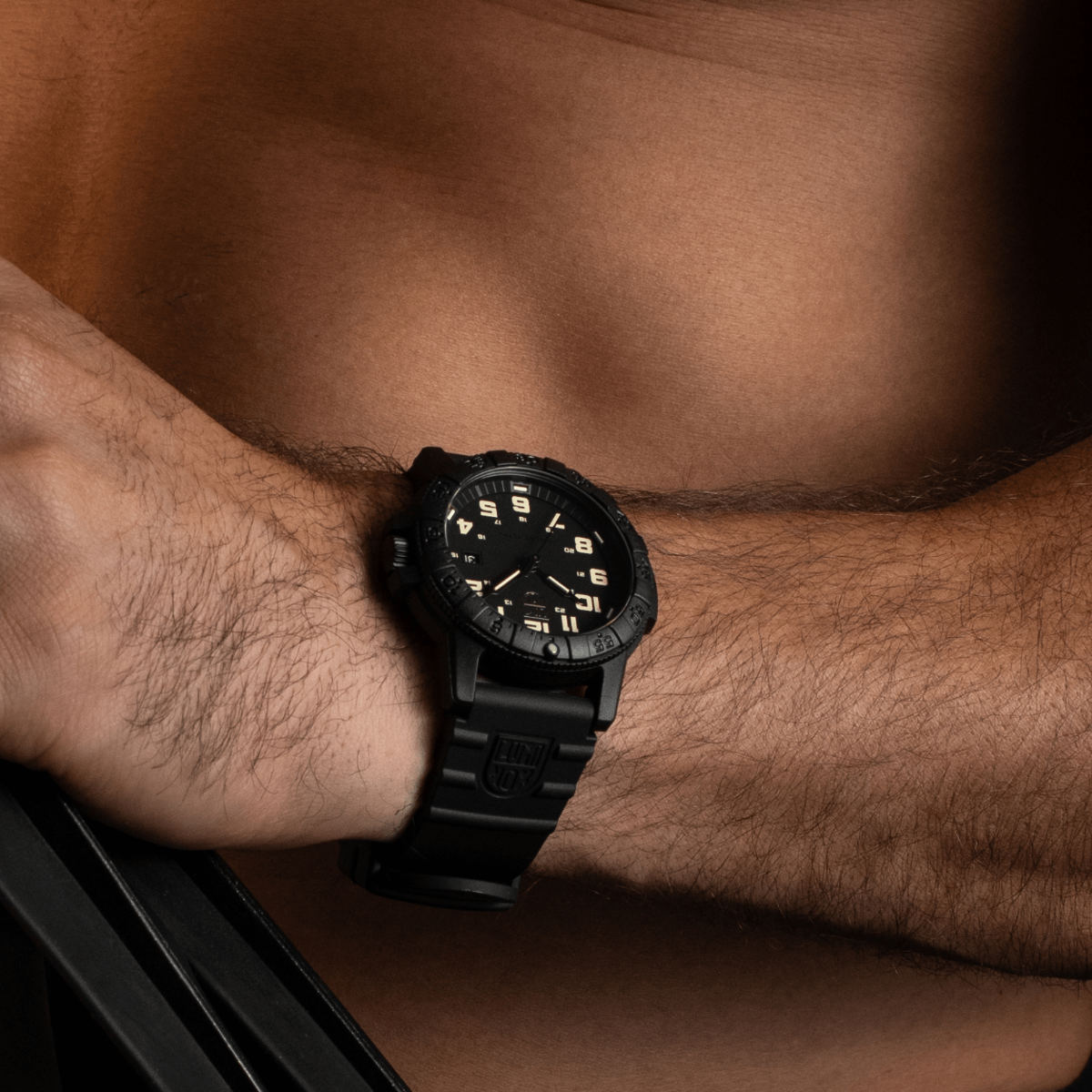 Luminox Leatherback SEA Turtle Giant Mens Watch with Black Dial and Black Strap XS.0330