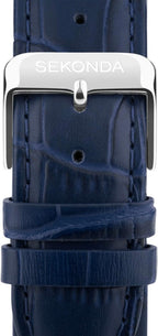 Sekonda Mens Chronograph Watch with Blue Leather Strap 30108
