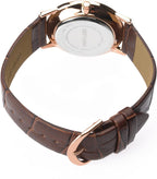 Sekonda Mens Watch with Black Dial and Brown Leather Strap 3207