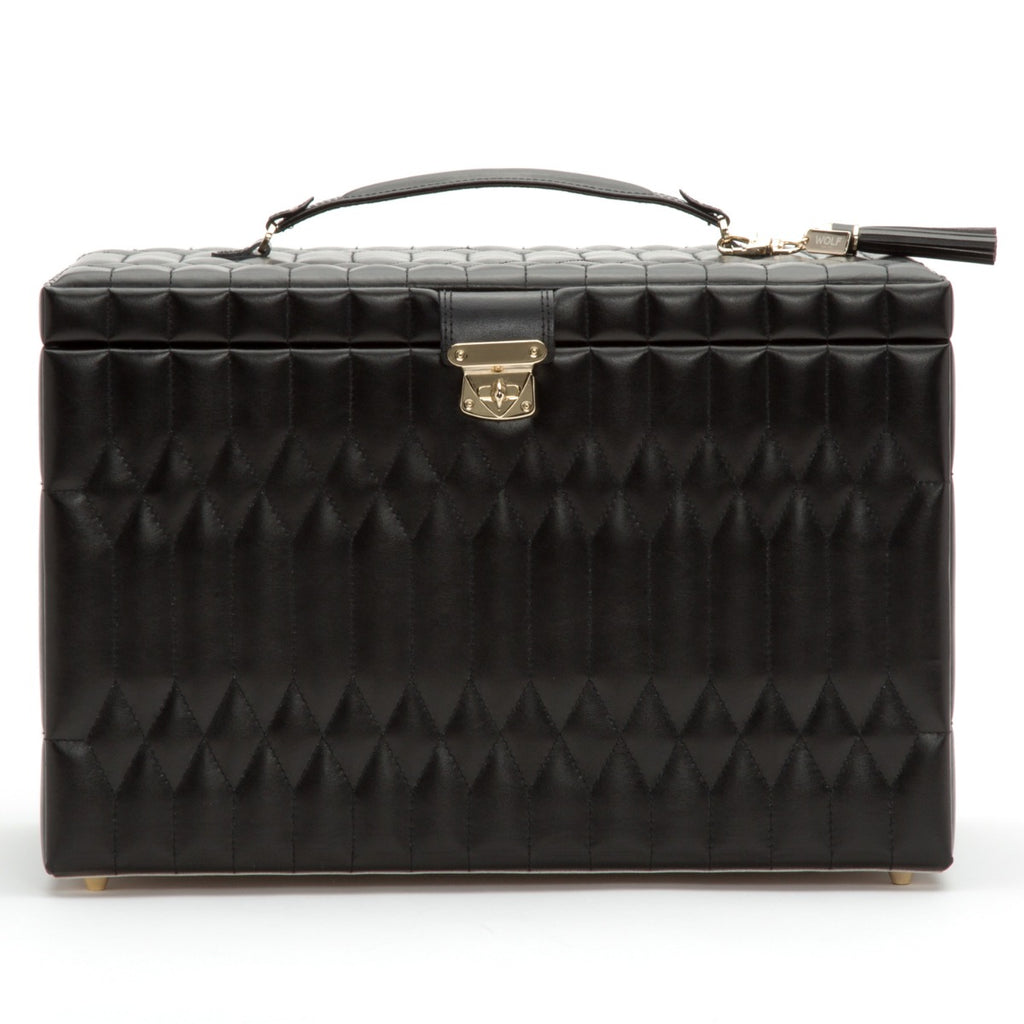 Wolf Caroline Extra Large Jewellery Case Black 329571