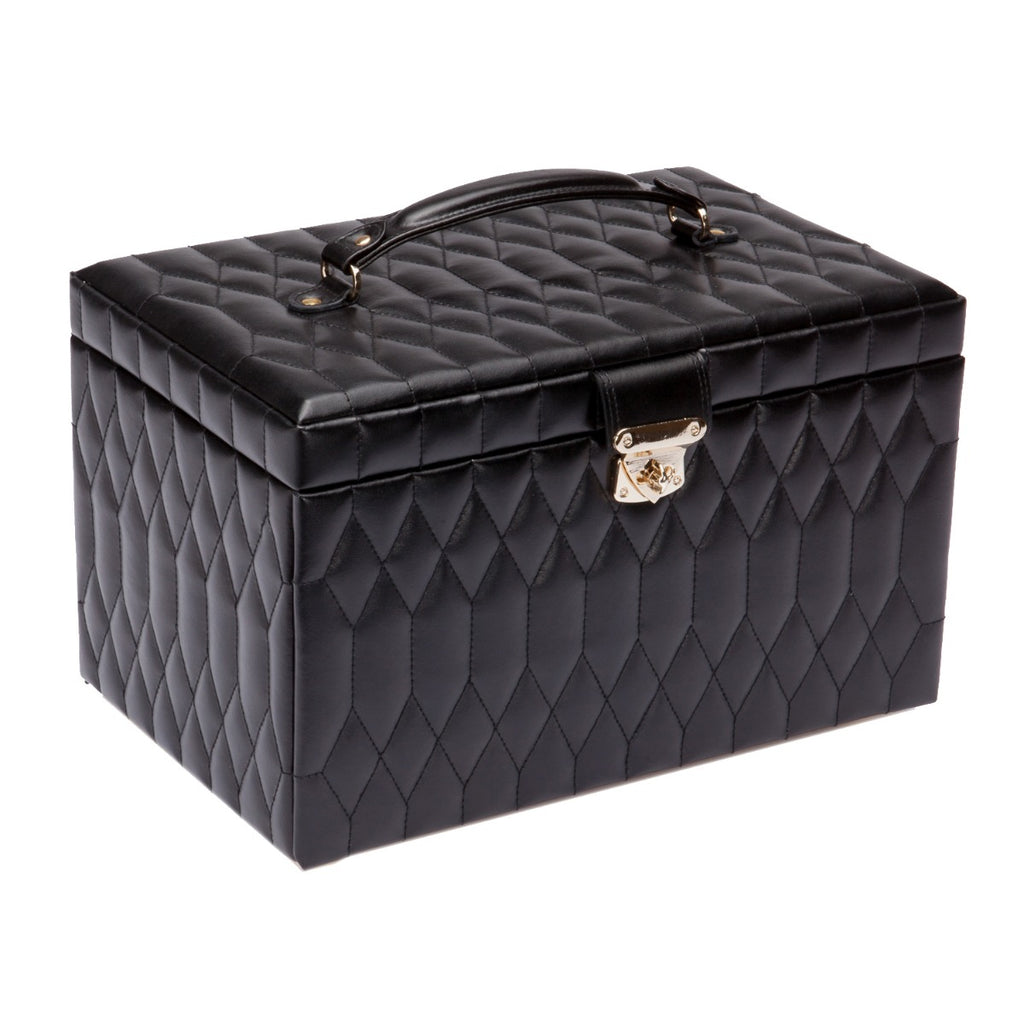 Wolf Caroline Extra Large Jewellery Case Black 329571