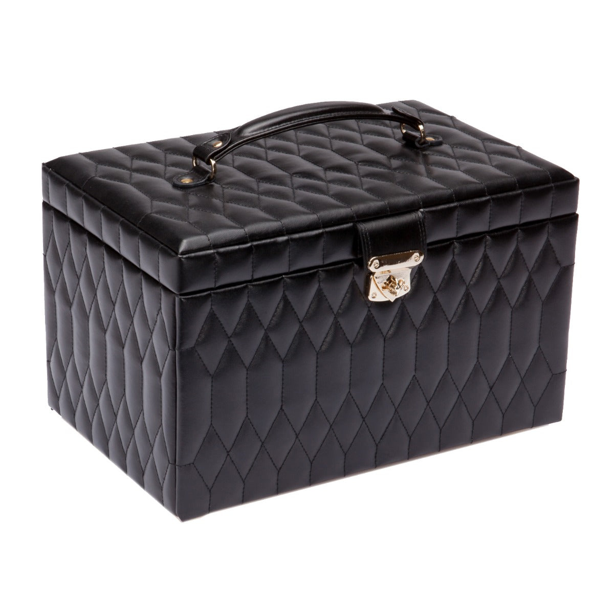 Wolf Caroline Extra Large Jewellery Case Black 329571